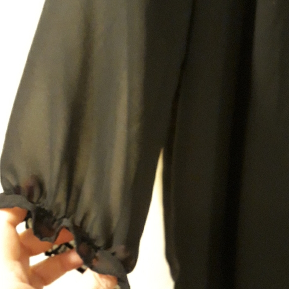 Petticoat Alley- black sheer blouse - Picture 3 of 6